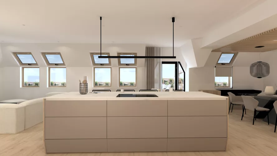 Cocina Fresno Olivo área cocina isla