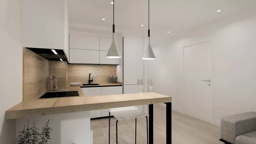 Cocina Santos abierta al salón