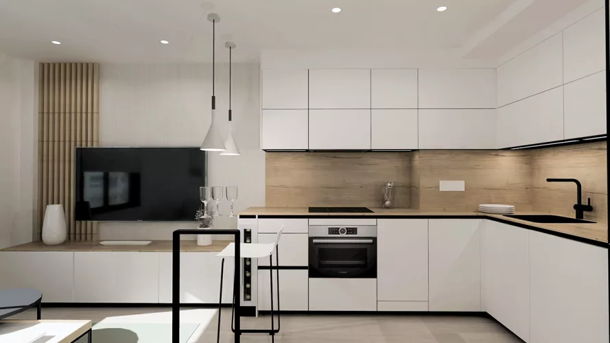 Cocina Santos abierta al salón