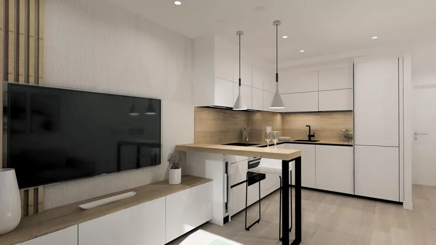 Cocina Santos abierta al salón