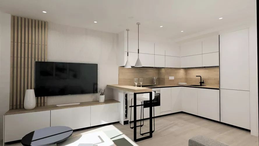 Cocina Santos abierta al salón