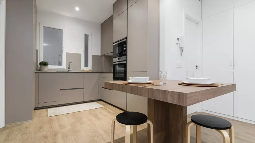 Cocina abierta en forma de U