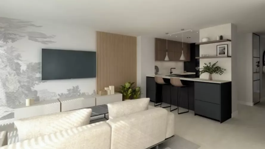 Cocina Santos Abierta al salón en L