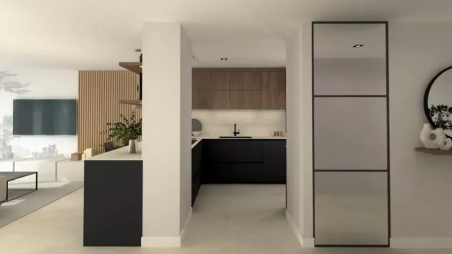 Cocina Santos Abierta al salón en L