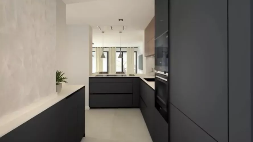 Cocina Santos Abierta al salón en L