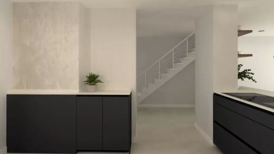 Cocina Santos Abierta al salón en L