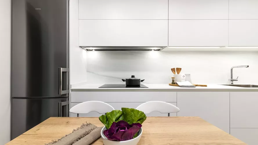 Mesa de Cocinas Santos acabado roble rústico sincro