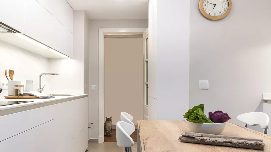 Cocina Moderna en Paralelo, Color Blanca de Santos