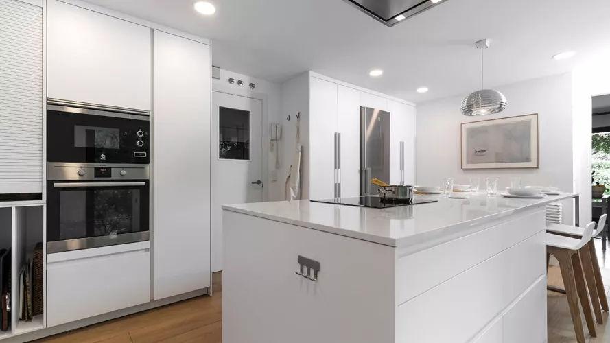 Cocina blanca de Cocinas Santos