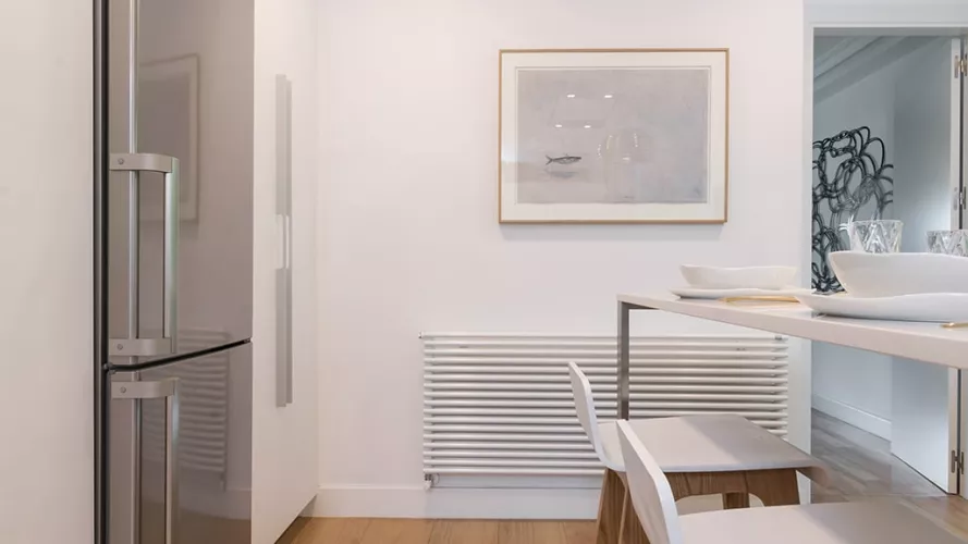 Cocina blanca frigorifico