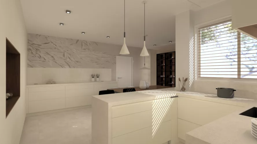 Cocina con península 