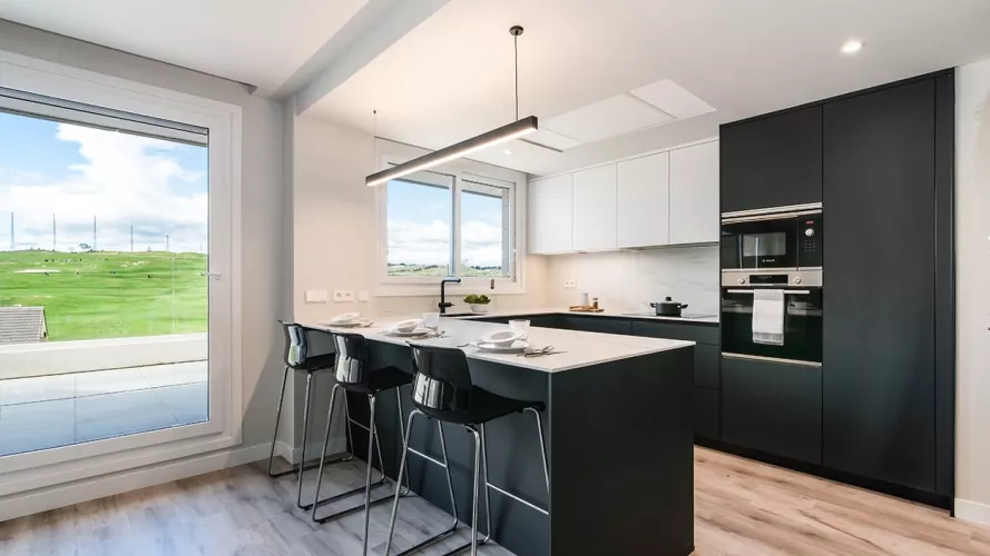 Cocina negra Santos moderna