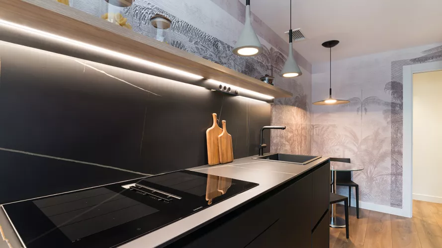 Cocina Santos pequeña negra