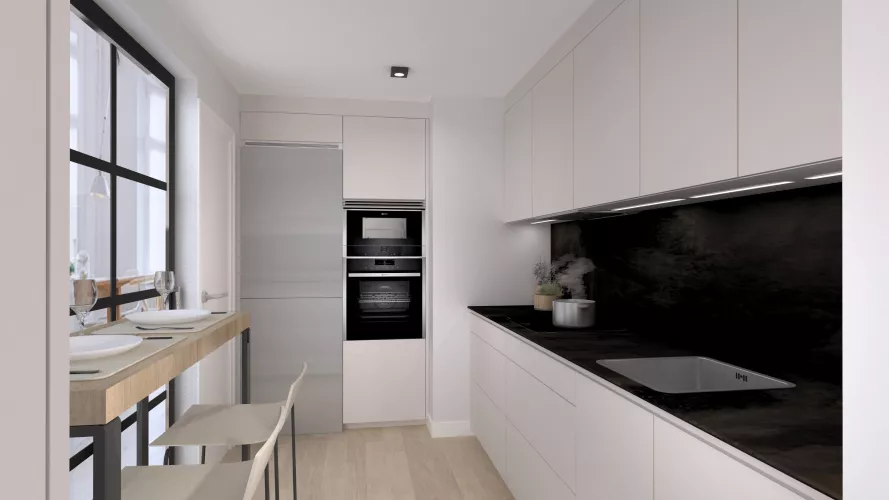 Cocina Santos blanca