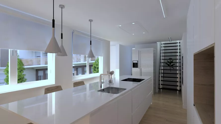 Cocina Santos Blanca con Isla