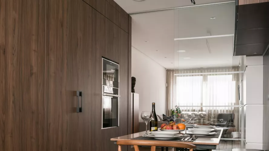 Cocina Santos blanca y madera