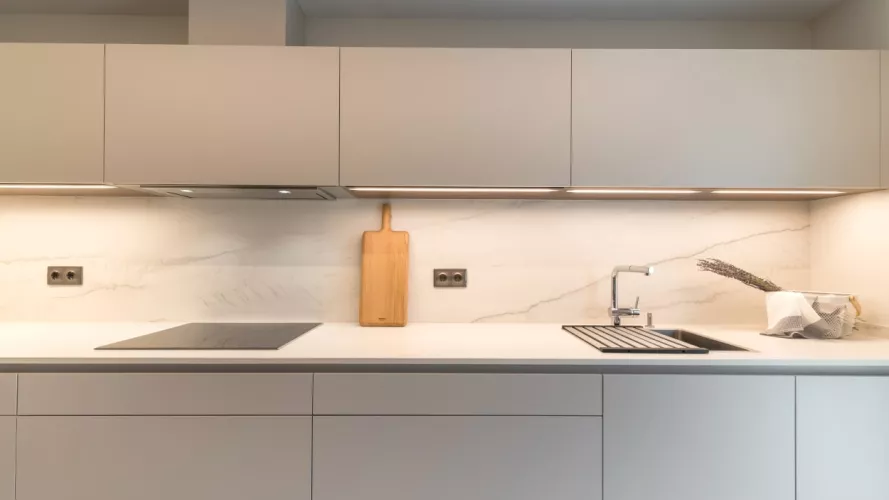 Cocina Santos cashmere frente muebles altos y bajos