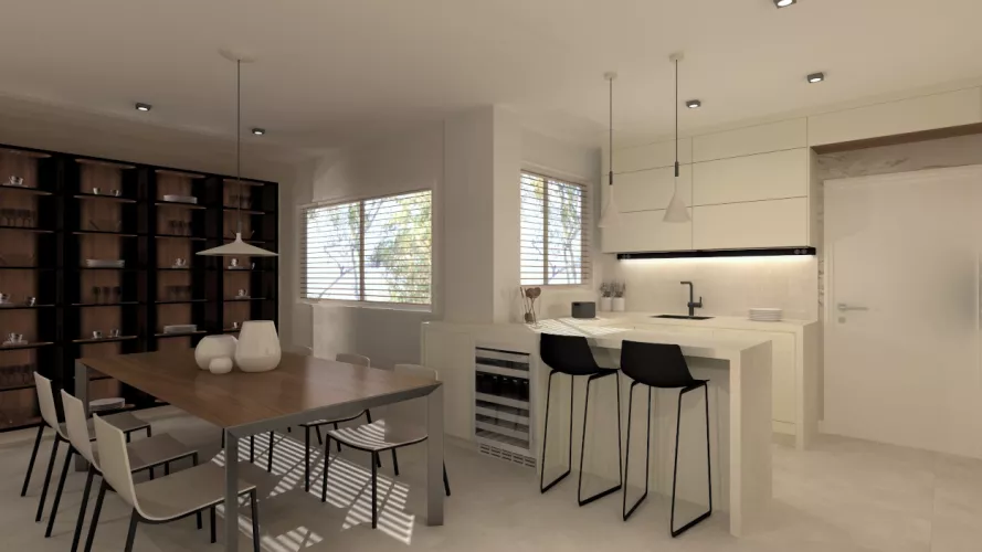 Cocina Santos con península