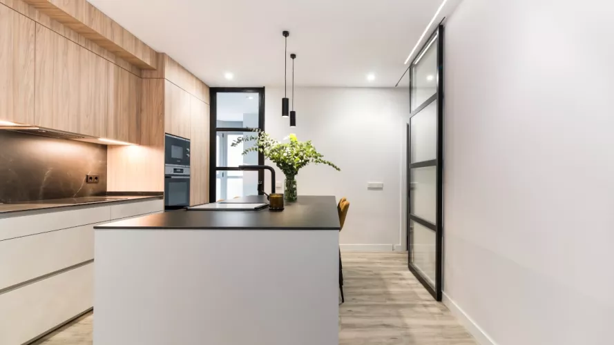 Cocina Santos en olmo y gris