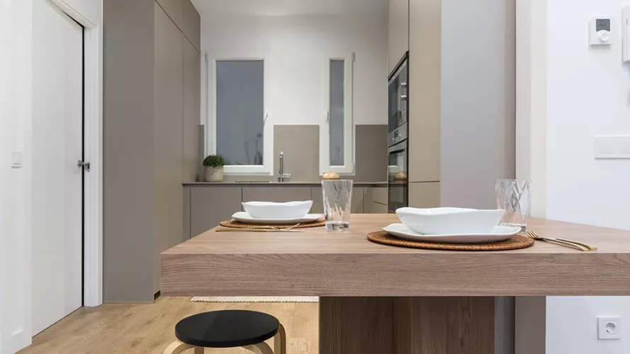 Cocina Santos gris arena