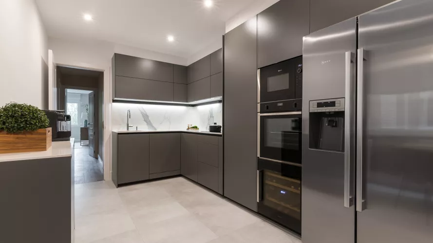 Cocina Moderna de Santos en color Gris Visón 