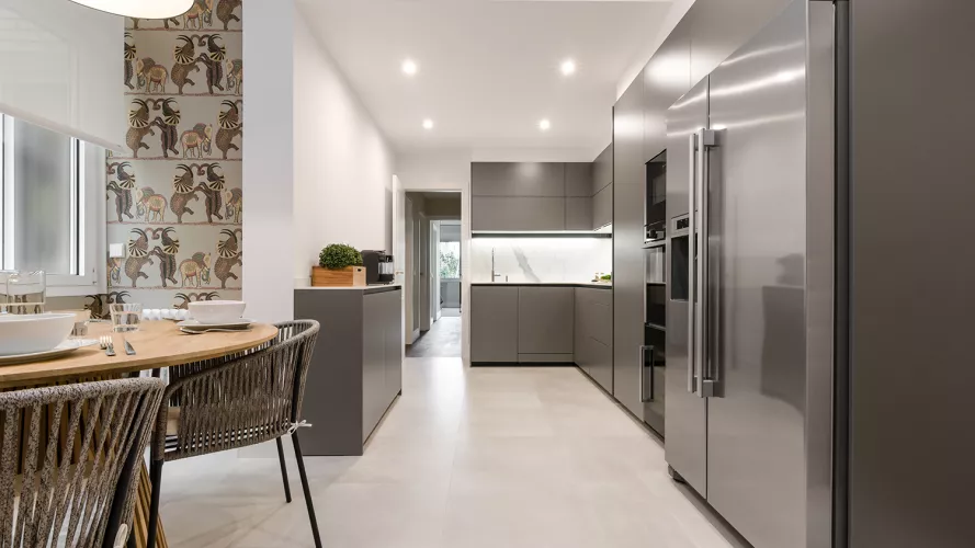 Cocina Moderna de Santos en color Gris Visón 