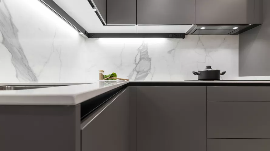 Cocina Moderna de Santos en color Gris Visón 