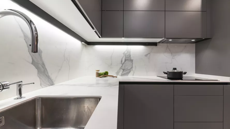 Cocina Moderna de Santos en color Gris Visón 