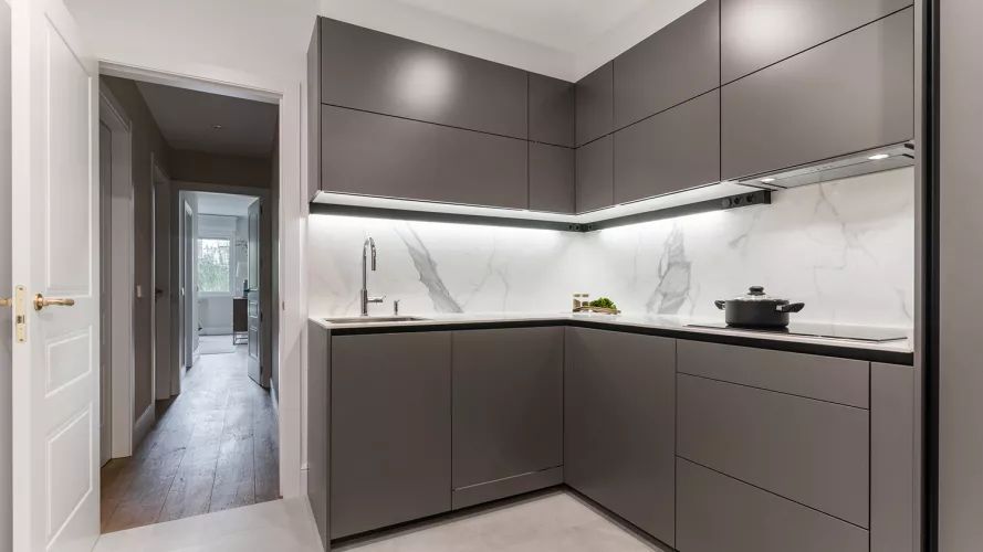 Cocina Moderna de Santos en color Gris Visón 