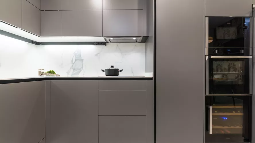 Cocina Moderna de Santos en color Gris Visón 