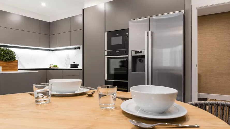 Cocina Moderna de Santos en color Gris Visón 