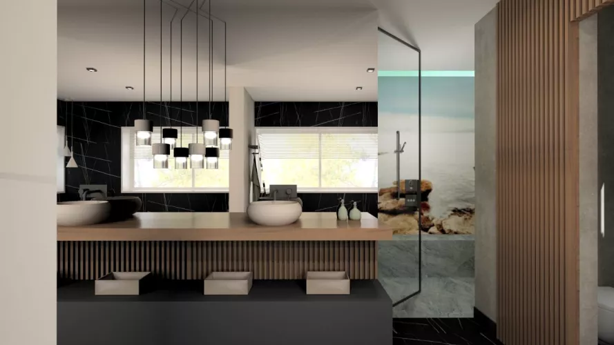 Dormitorio suite con baño y vestidor