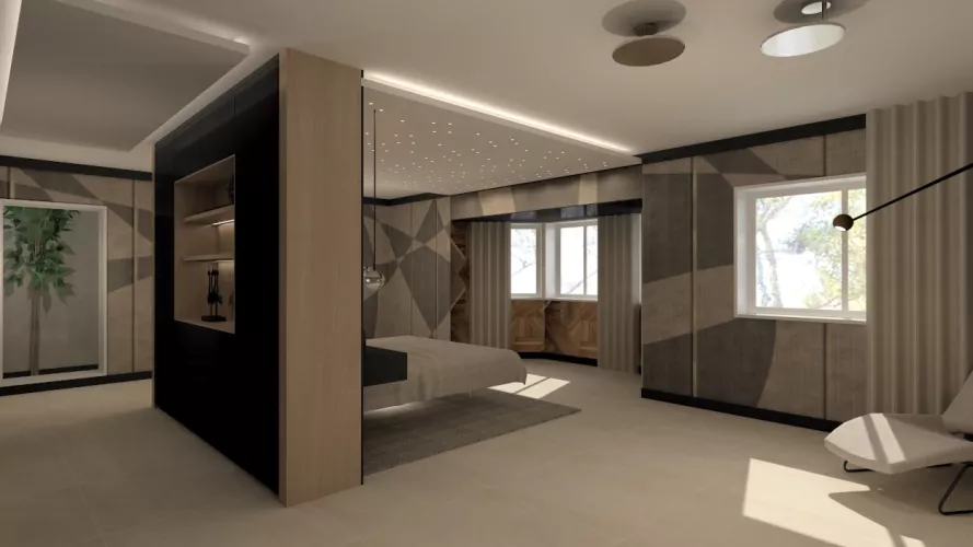 Dormitorio suite con baño y vestidor