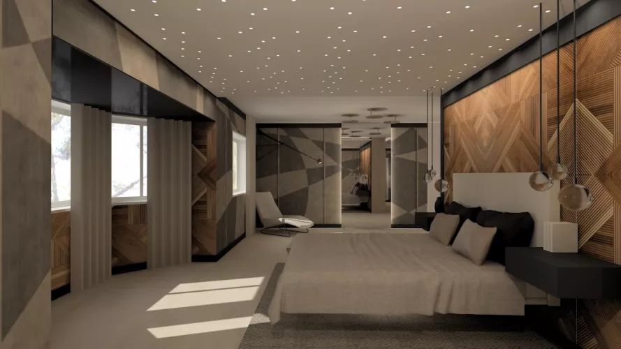 Dormitorio suite con baño y vestidor