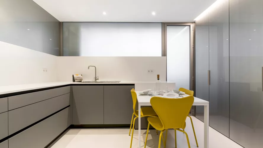 Cocina Santos Gris en L