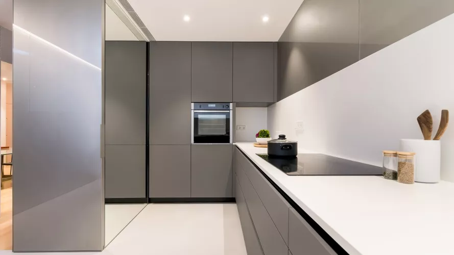 Cocina Santos Gris en L