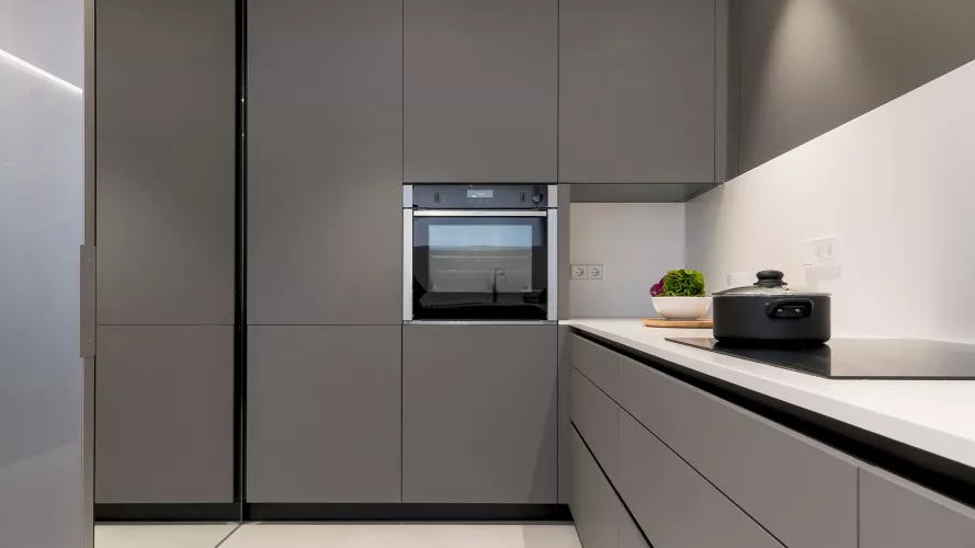 Cocina Santos Gris en L