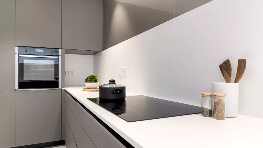 Cocina Santos Gris en L