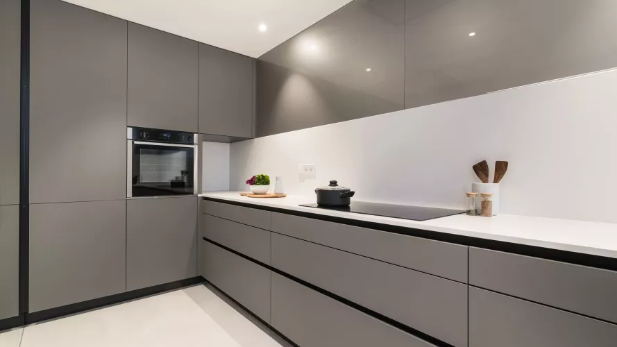 Cocina Santos Gris en L