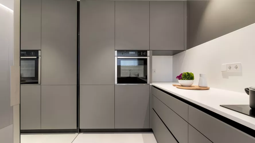 Cocina Santos Moderna Gris en L