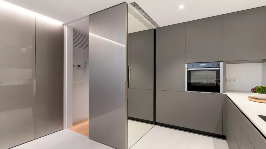 Cocina Santos Gris en L