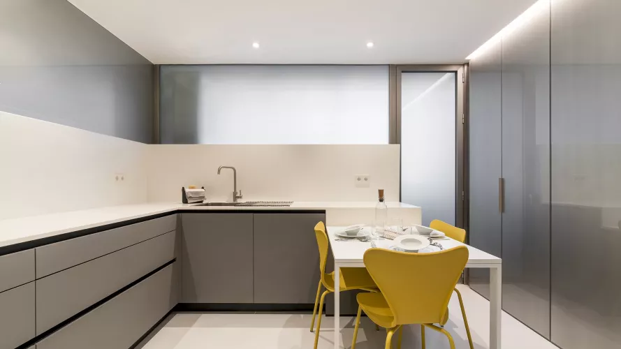 Cocina Santos Gris en L