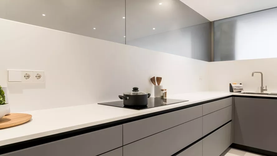 Cocina Santos Gris en L