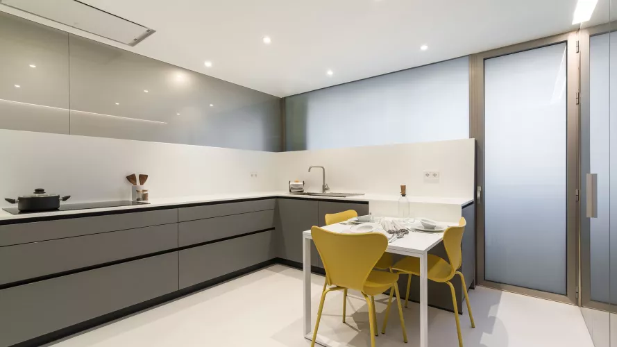 Cocina Santos Gris en L