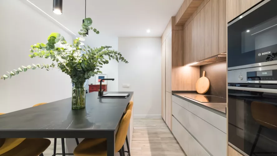 Extensión mesa de isla central