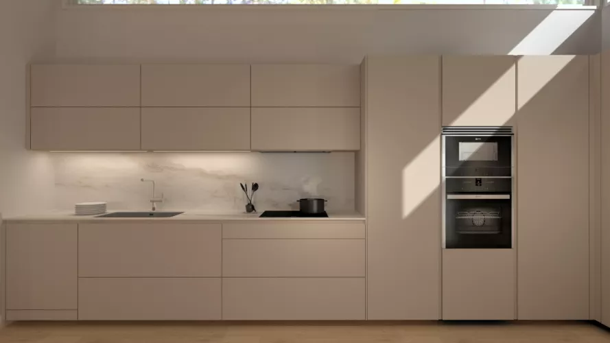 Frente cocina Santos gris arena y roble