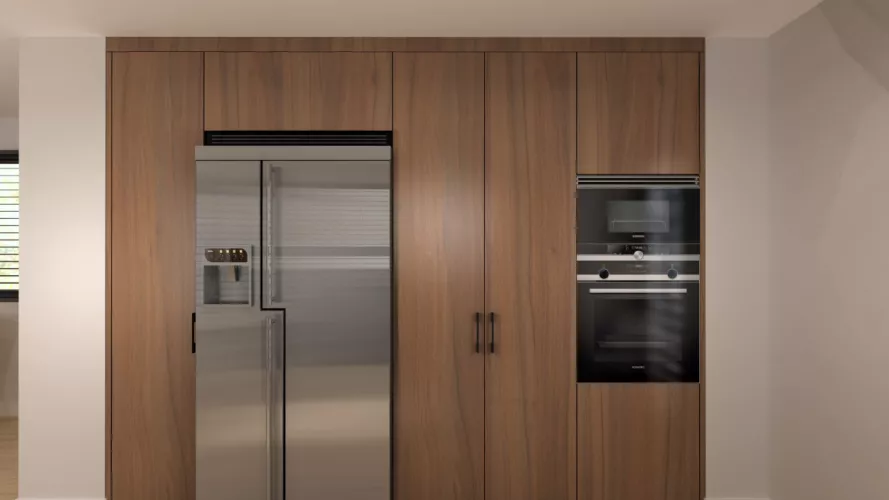 Frente columnas nogal