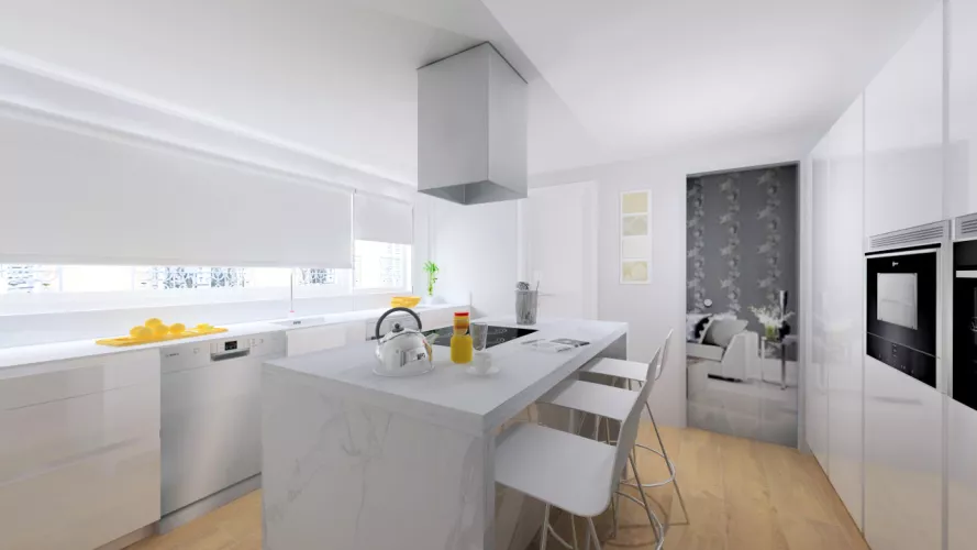 Madrid | Cocina Santos | Modelo Line L | Encimera Neolith 