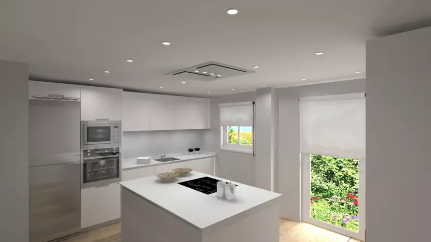 Madrid | Cocina Santos | Modelo Minos L | Encimera Silestone