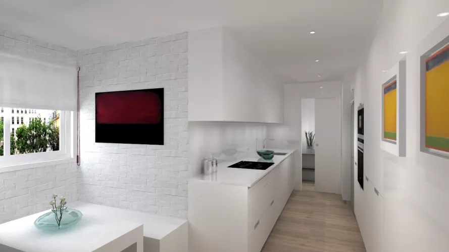 Madrid | Cocina Santos | Modelo Minos L | Encimera Silestone